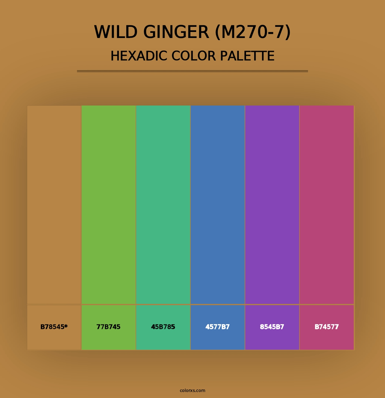 Wild Ginger (M270-7) - Hexadic Color Palette