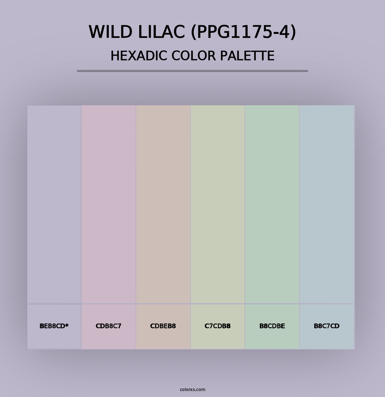 Wild Lilac (PPG1175-4) - Hexadic Color Palette