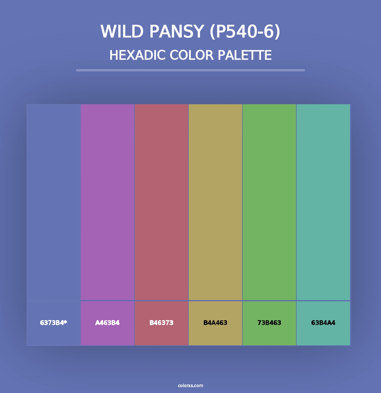 Wild Pansy (P540-6) - Hexadic Color Palette