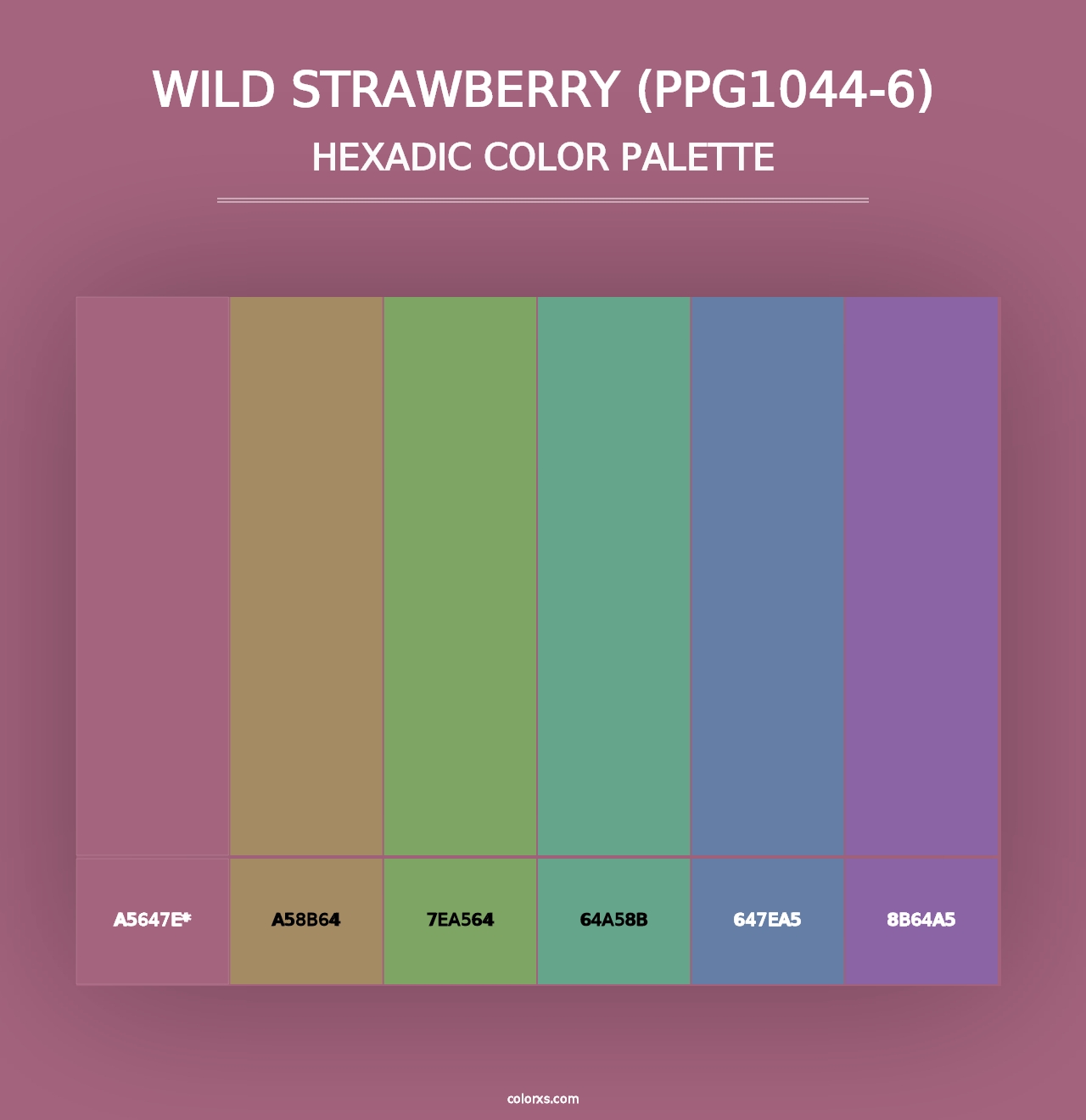 Wild Strawberry (PPG1044-6) - Hexadic Color Palette