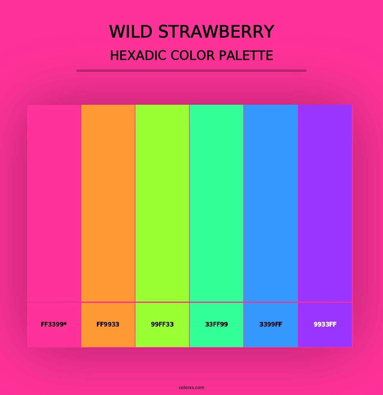 Wild Strawberry - Hexadic Color Palette