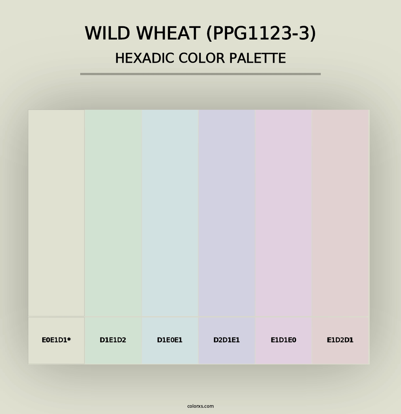 Wild Wheat (PPG1123-3) - Hexadic Color Palette