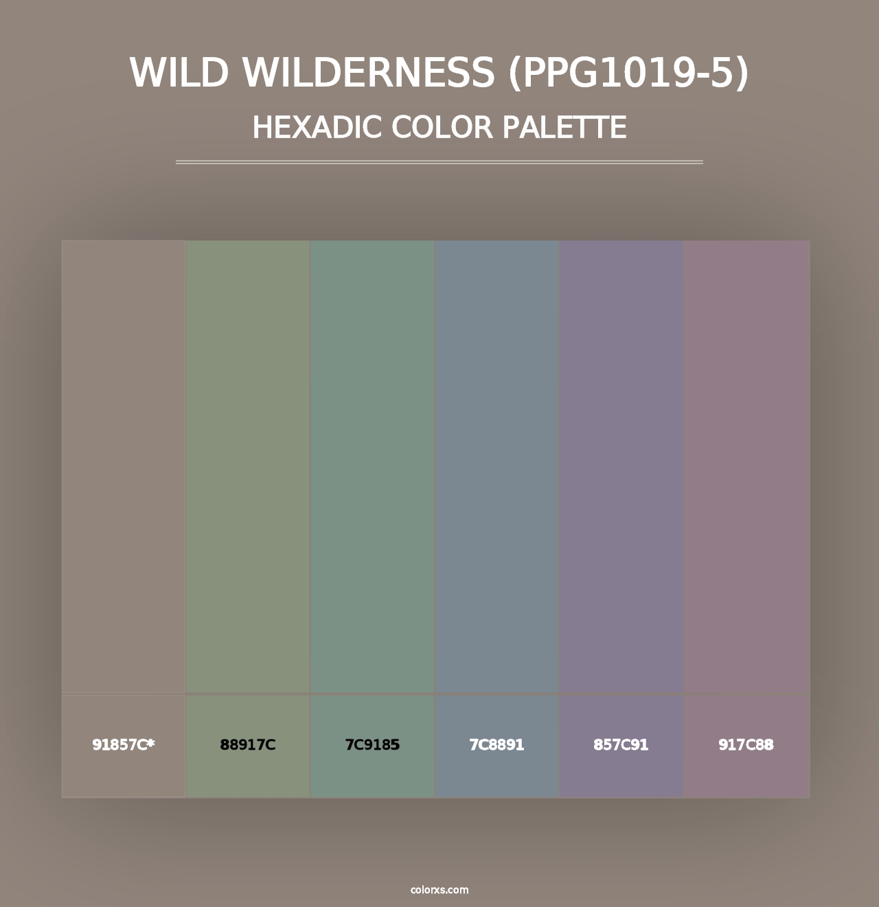 Wild Wilderness (PPG1019-5) - Hexadic Color Palette