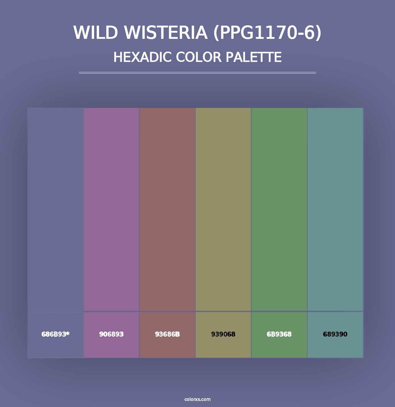 Wild Wisteria (PPG1170-6) - Hexadic Color Palette