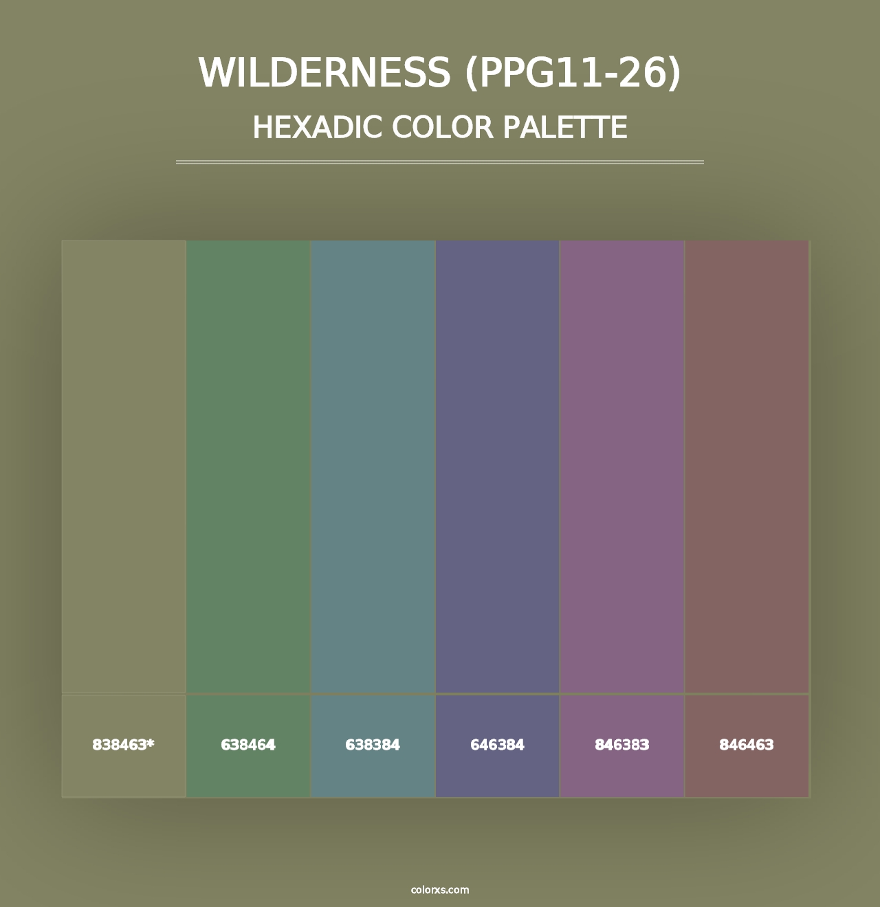 Wilderness (PPG11-26) - Hexadic Color Palette