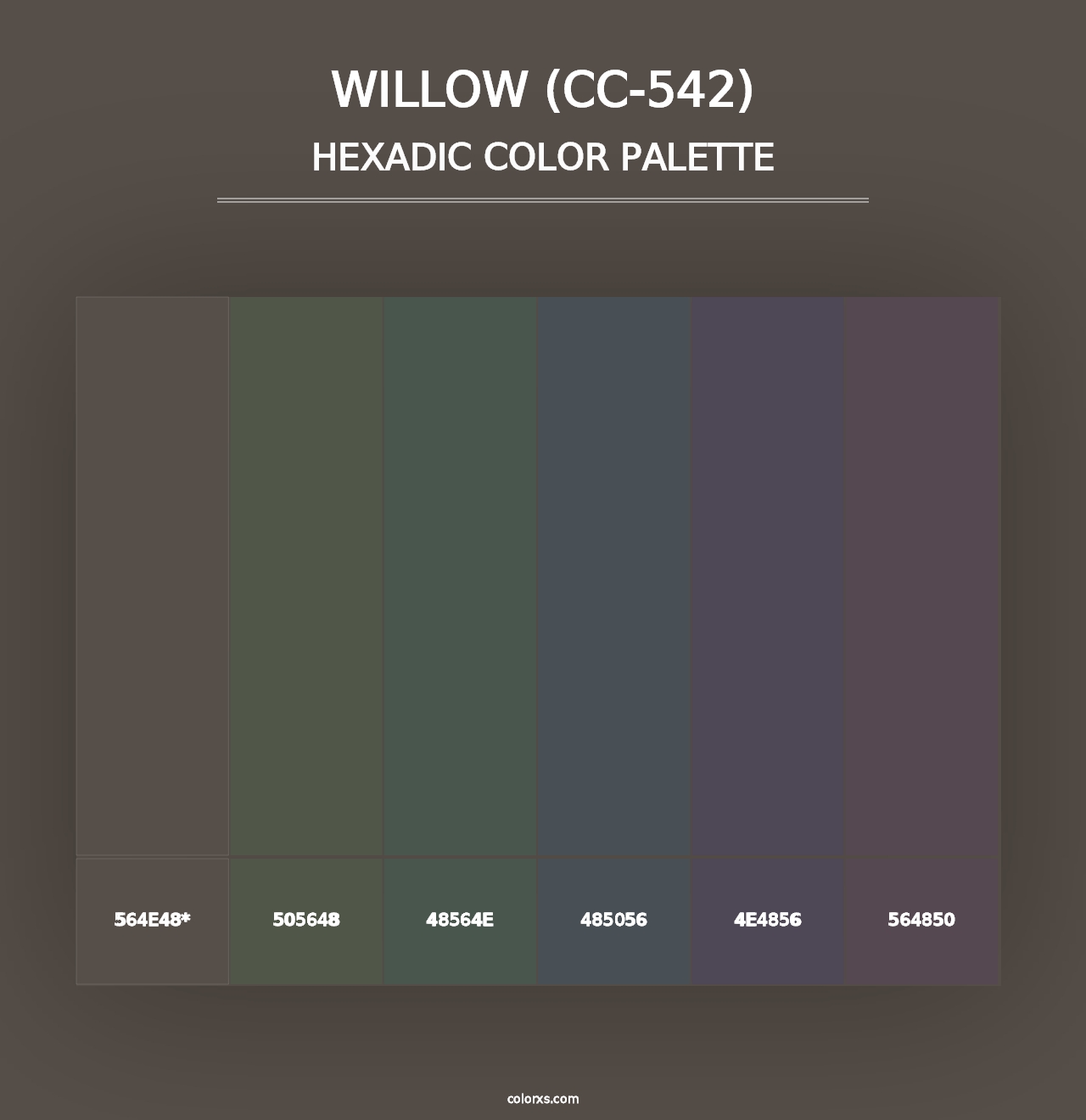 Willow (CC-542) - Hexadic Color Palette