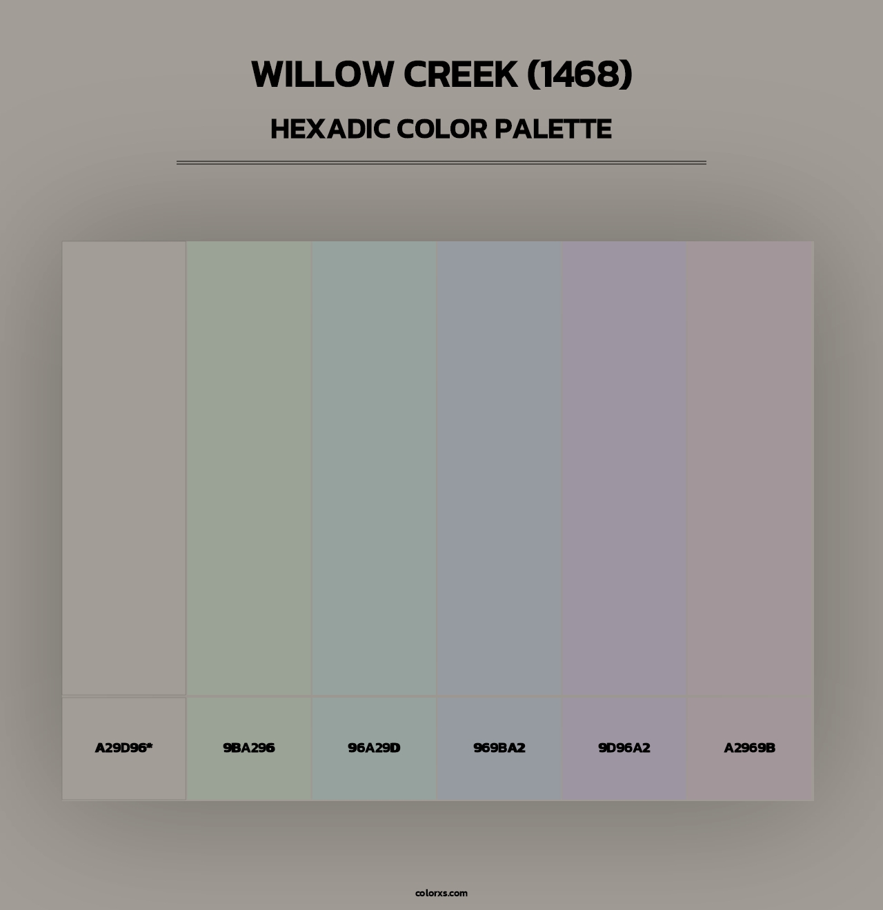 Willow Creek (1468) - Hexadic Color Palette