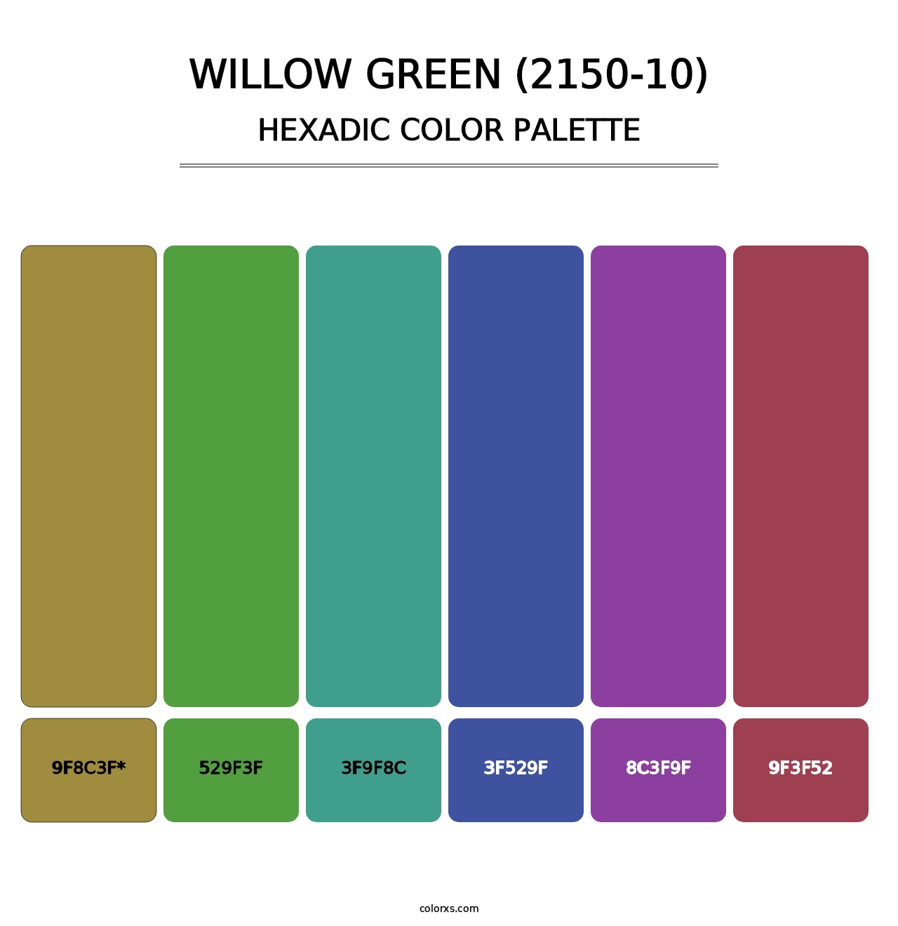 Willow Green (2150-10) - Hexadic Color Palette