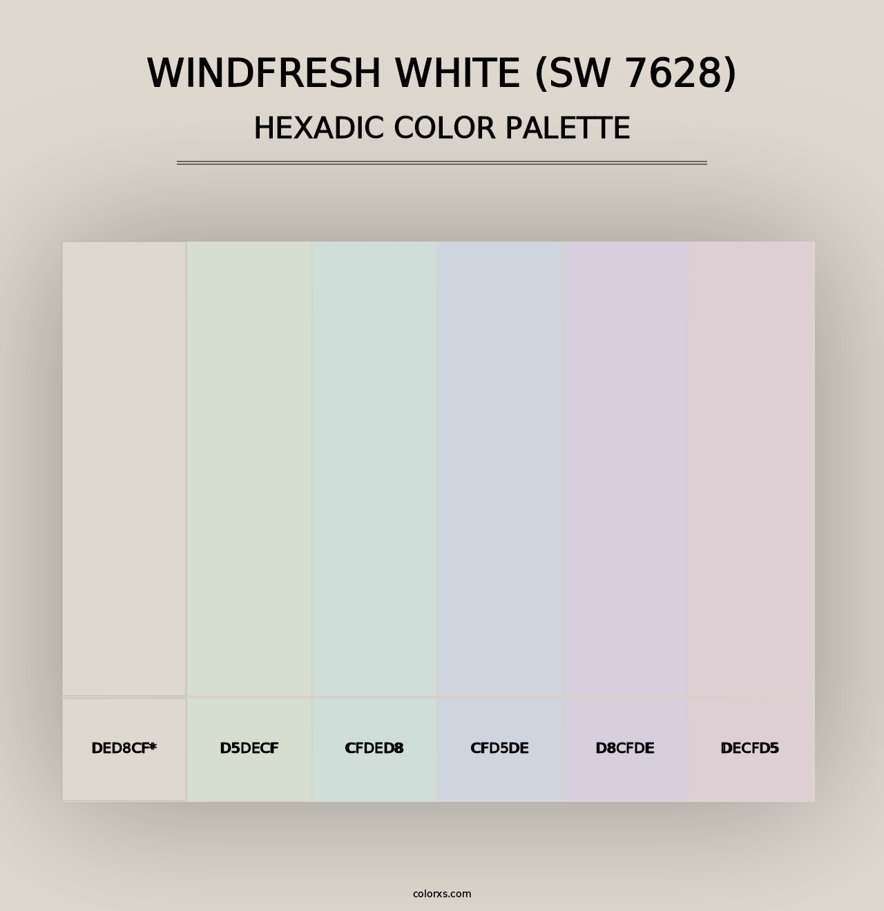 Windfresh White (SW 7628) - Hexadic Color Palette