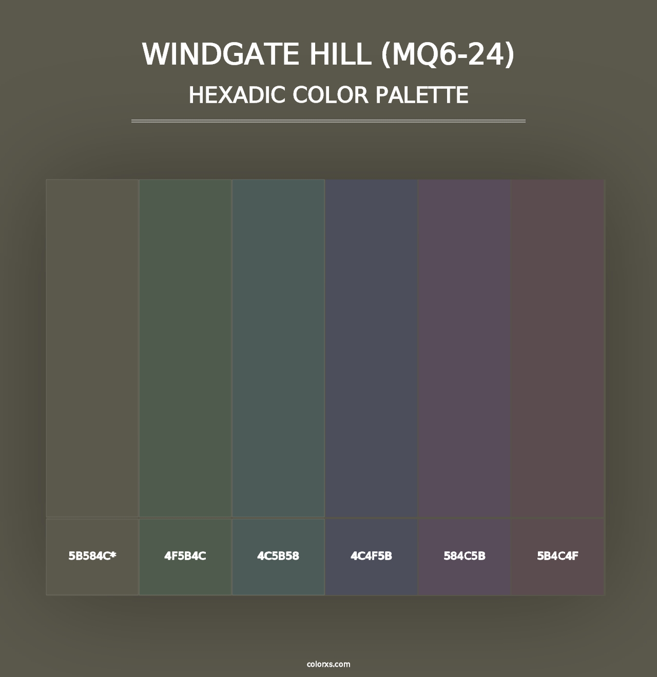 Windgate Hill (MQ6-24) - Hexadic Color Palette