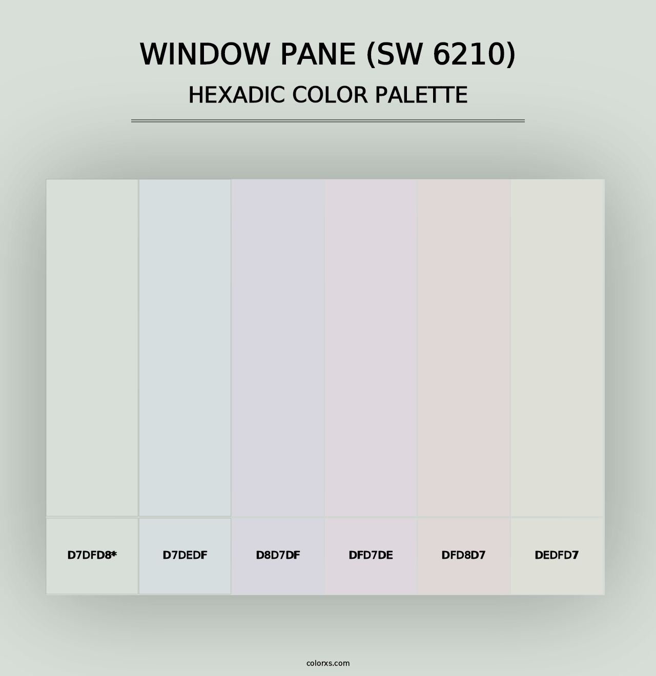 Window Pane (SW 6210) - Hexadic Color Palette