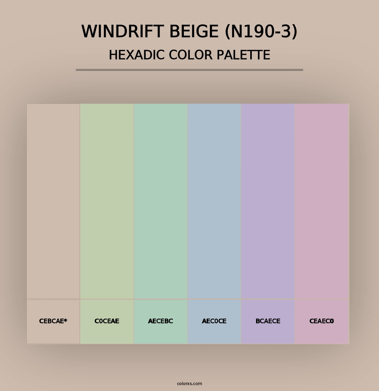 Windrift Beige (N190-3) - Hexadic Color Palette