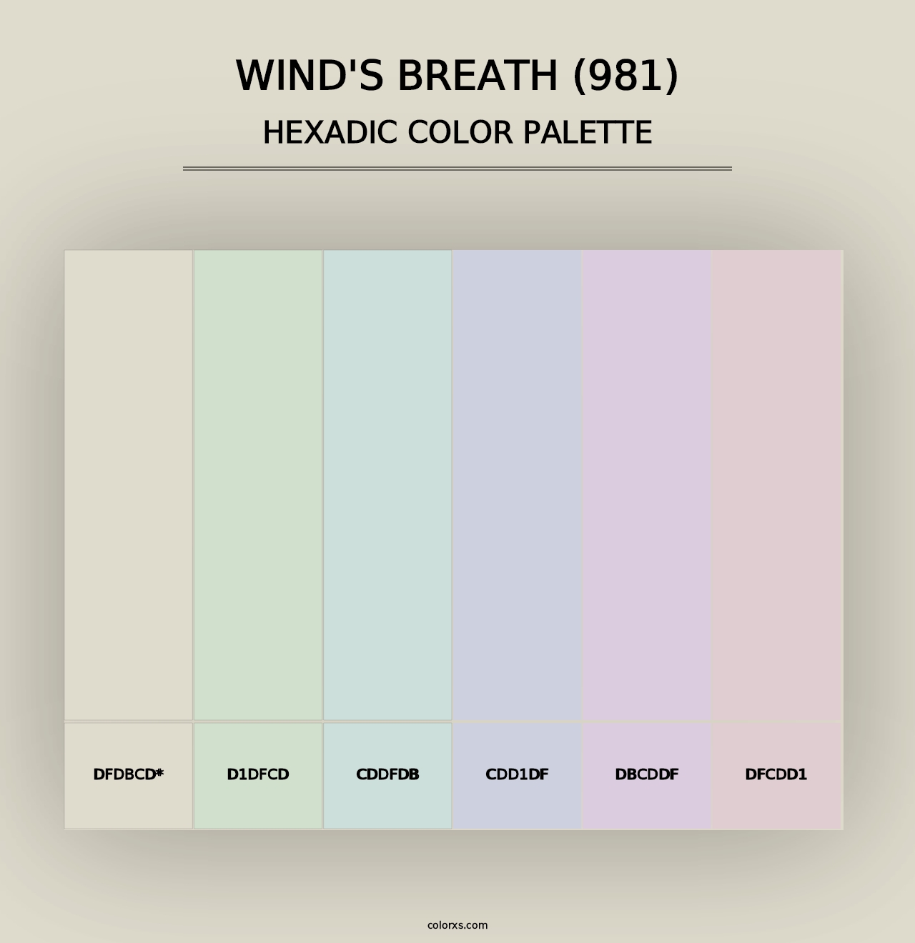 Wind's Breath (981) - Hexadic Color Palette