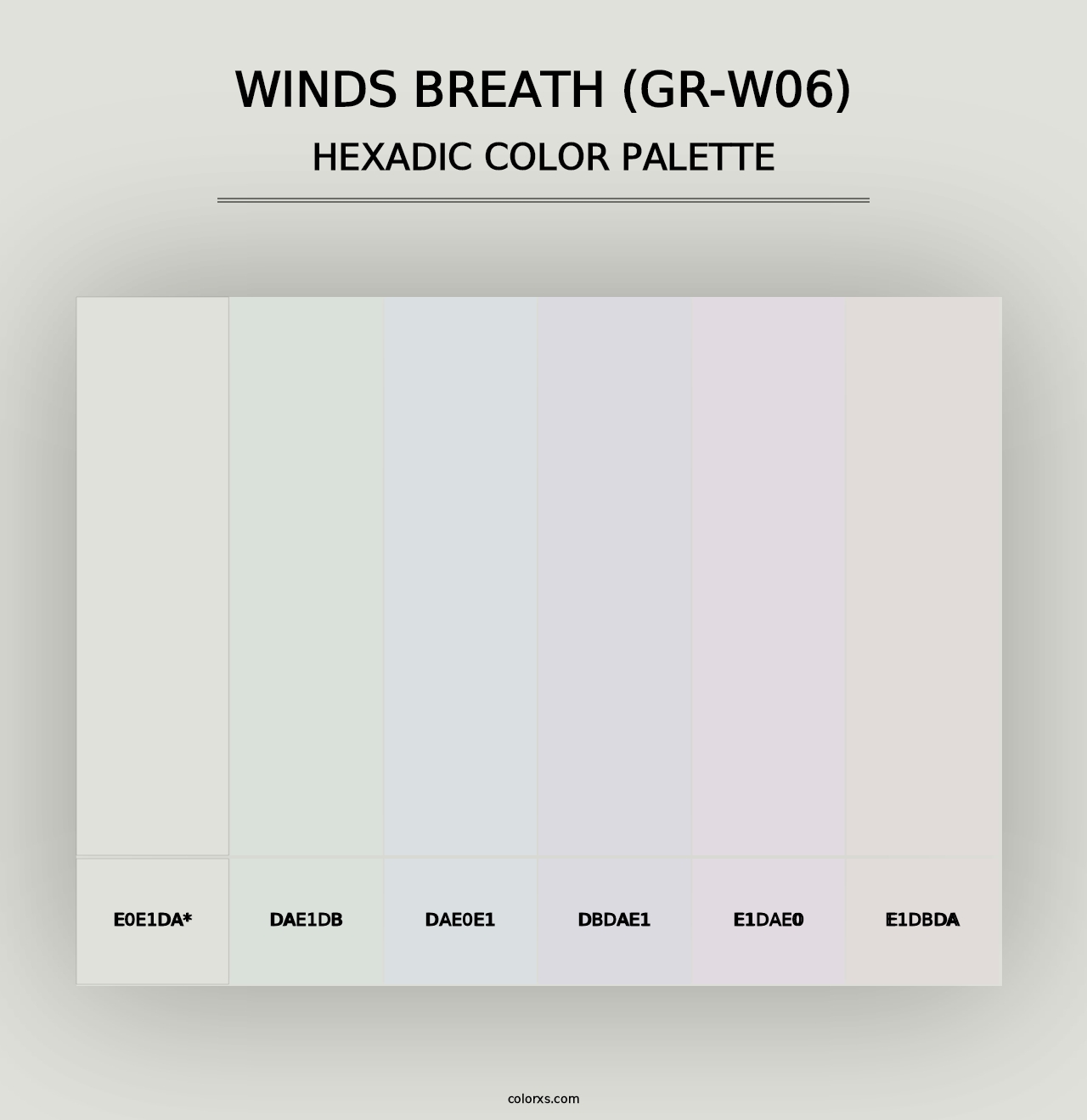 Winds Breath (GR-W06) - Hexadic Color Palette