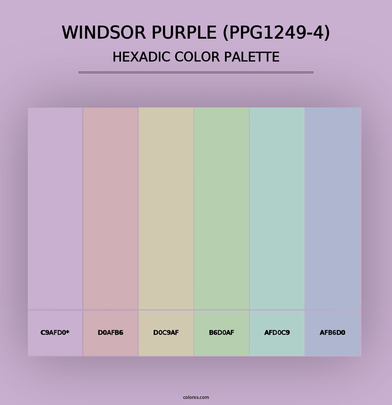 Windsor Purple (PPG1249-4) - Hexadic Color Palette