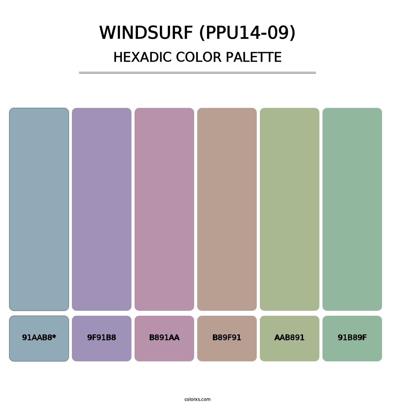 Windsurf (PPU14-09) - Hexadic Color Palette