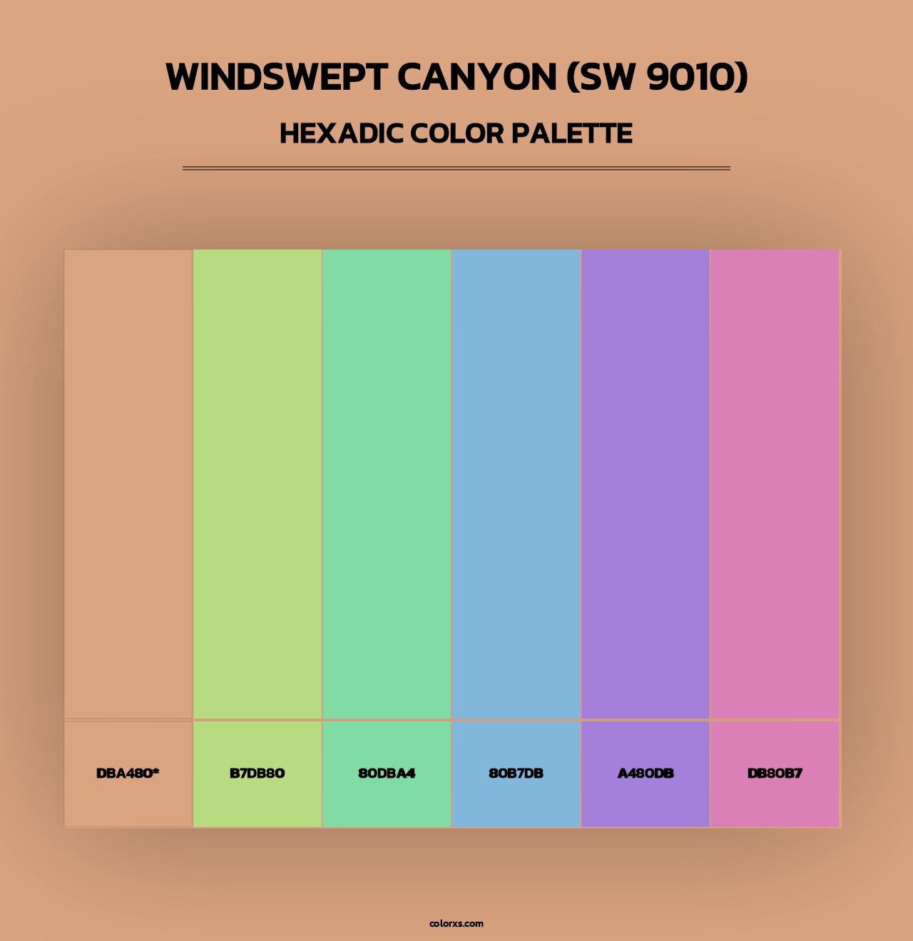 Windswept Canyon (SW 9010) - Hexadic Color Palette