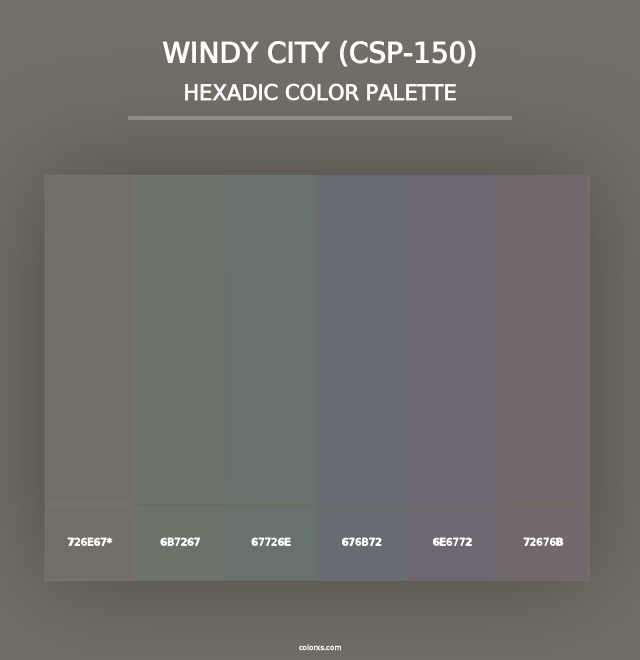 Windy City (CSP-150) - Hexadic Color Palette