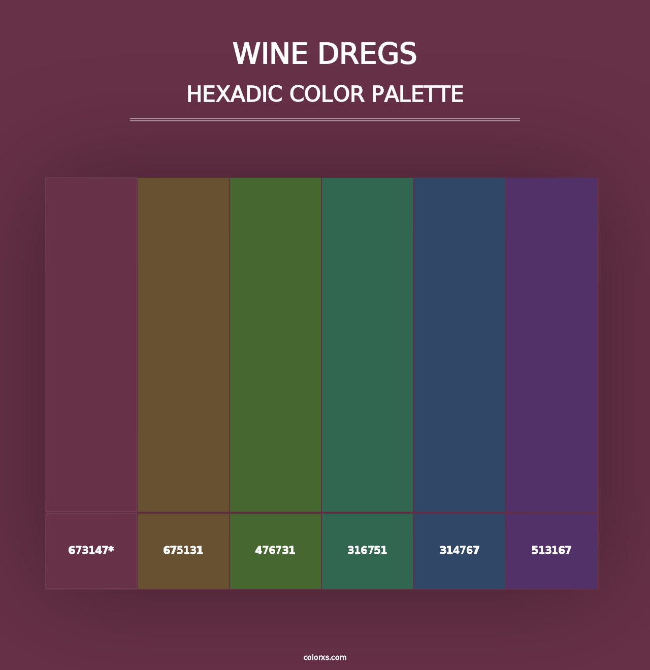 Wine Dregs - Hexadic Color Palette