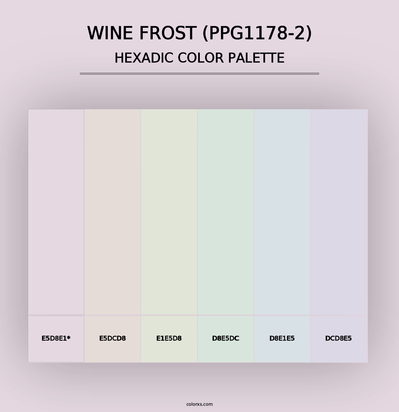 Wine Frost (PPG1178-2) - Hexadic Color Palette