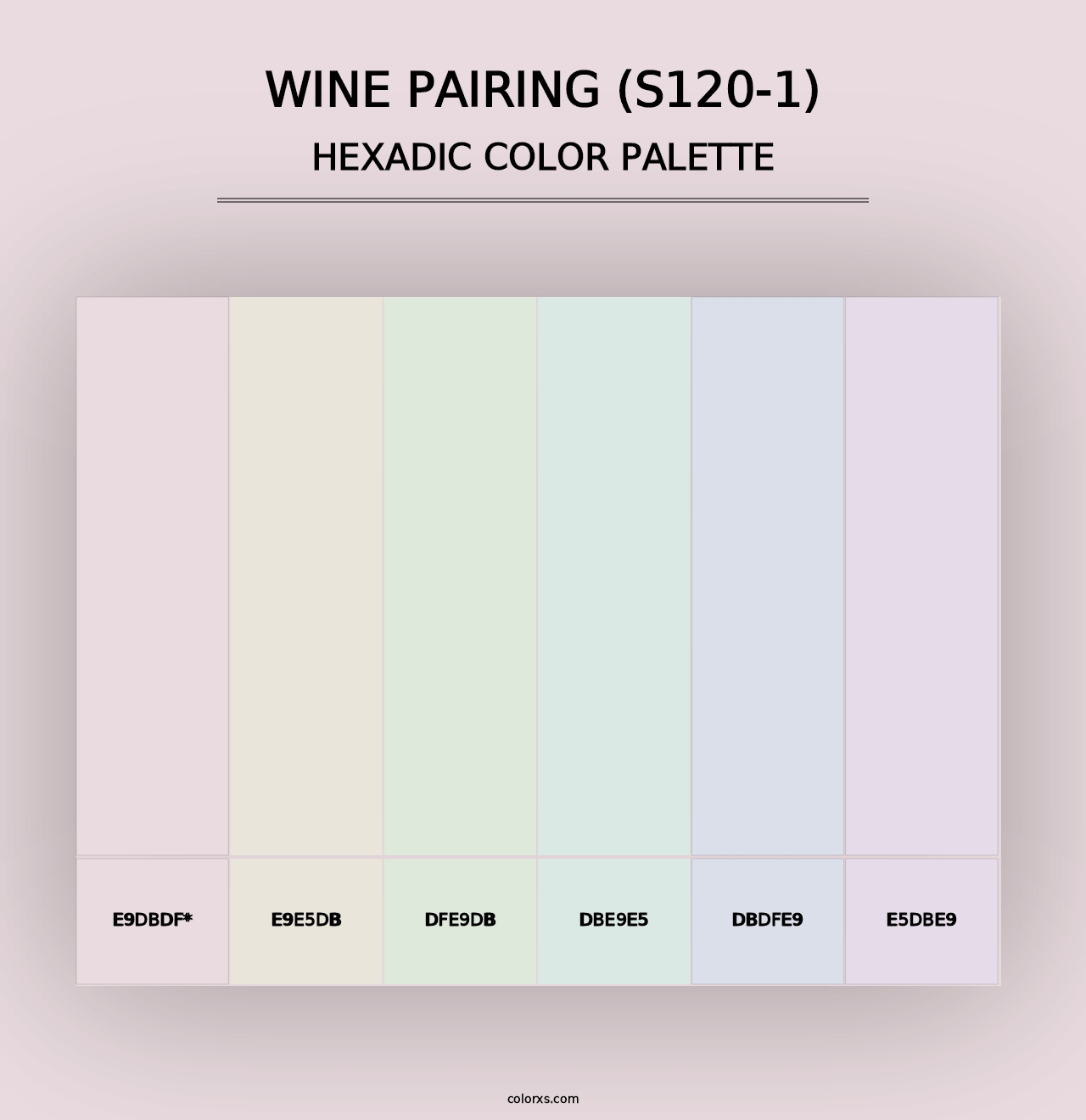 Wine Pairing (S120-1) - Hexadic Color Palette