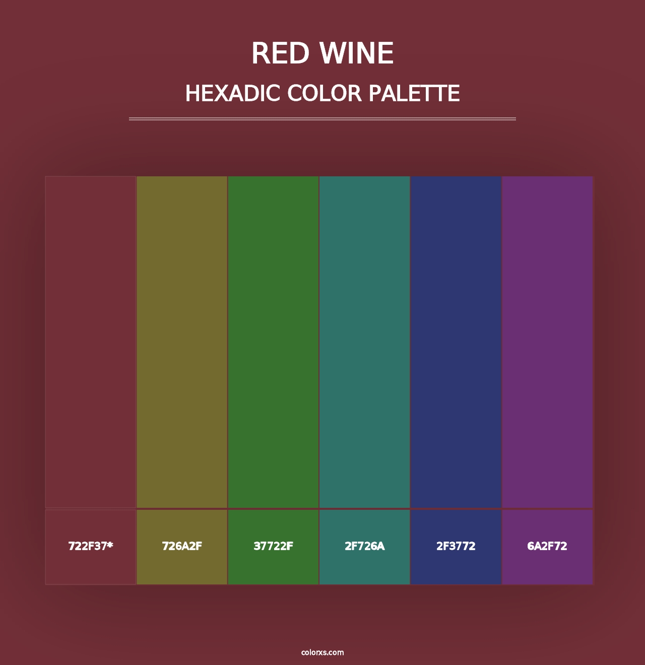 Red Wine - Hexadic Color Palette