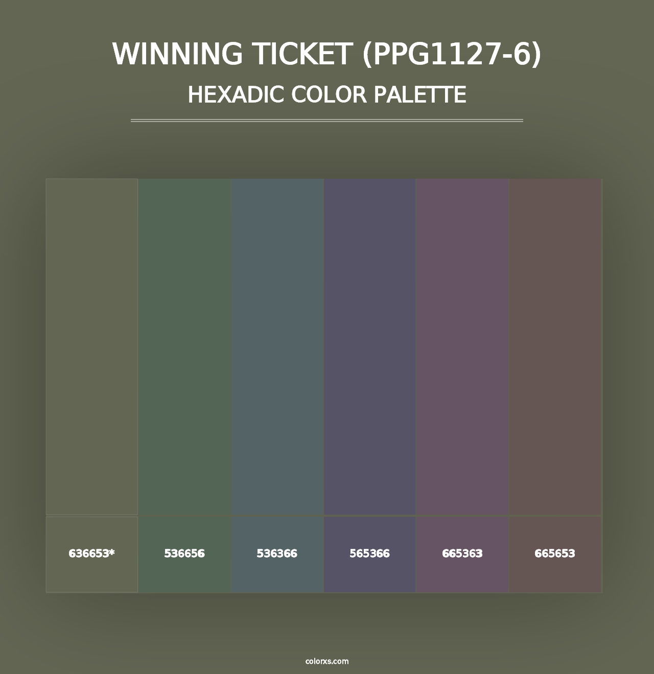 Winning Ticket (PPG1127-6) - Hexadic Color Palette