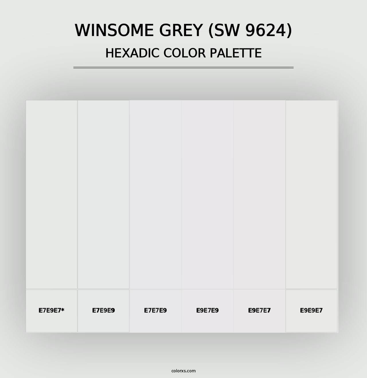 Winsome Grey (SW 9624) - Hexadic Color Palette