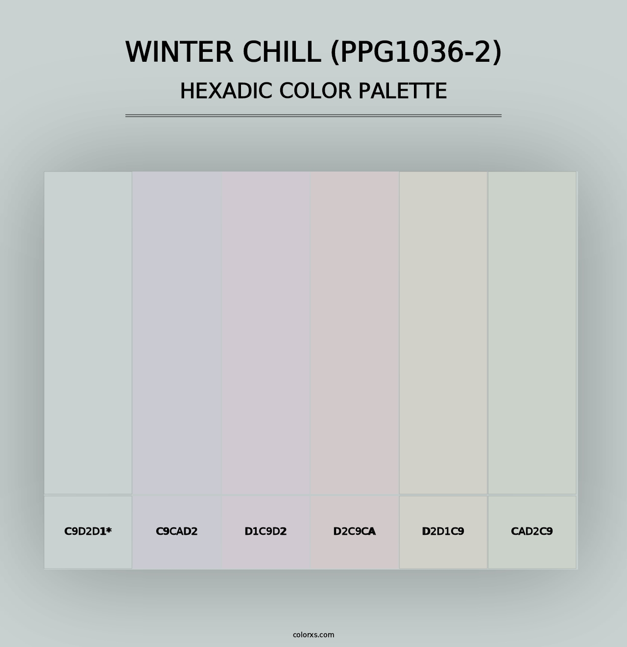 Winter Chill (PPG1036-2) - Hexadic Color Palette