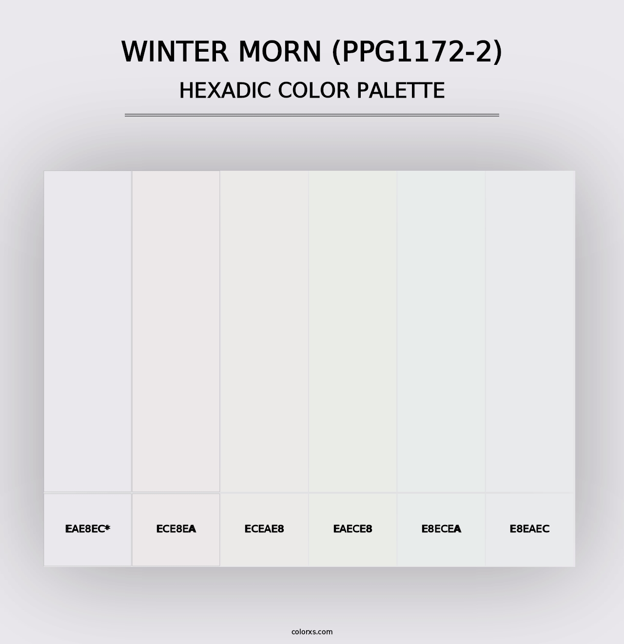 Winter Morn (PPG1172-2) - Hexadic Color Palette