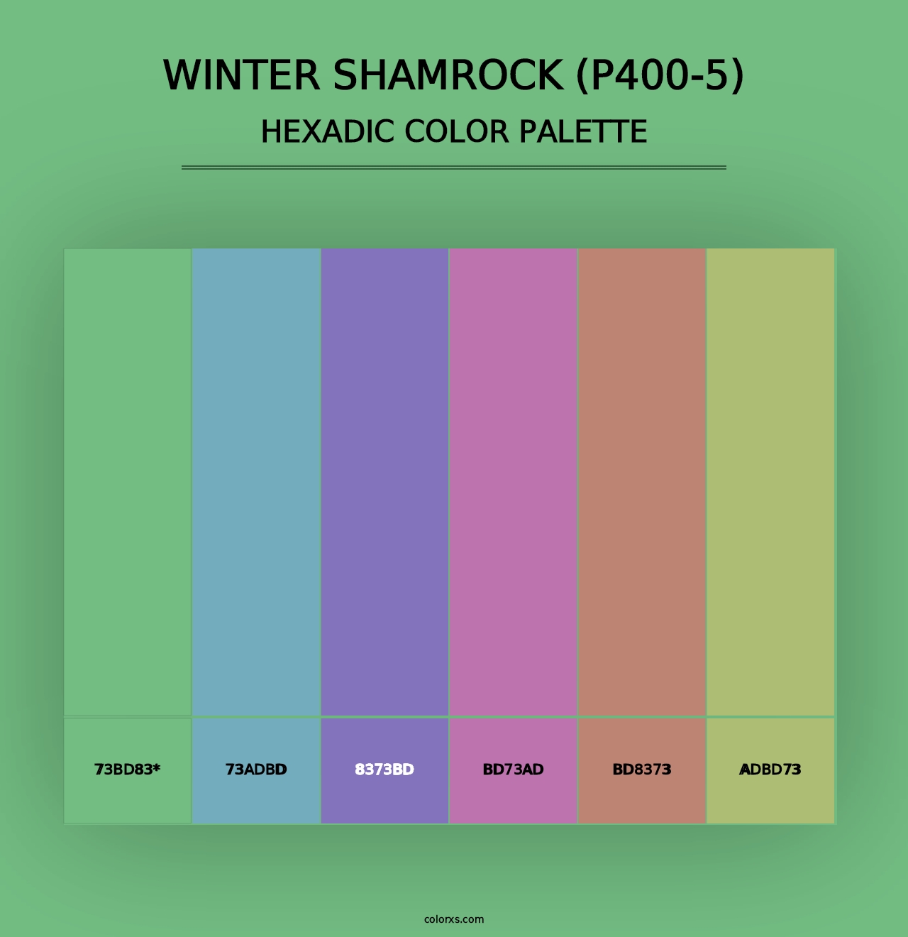 Winter Shamrock (P400-5) - Hexadic Color Palette