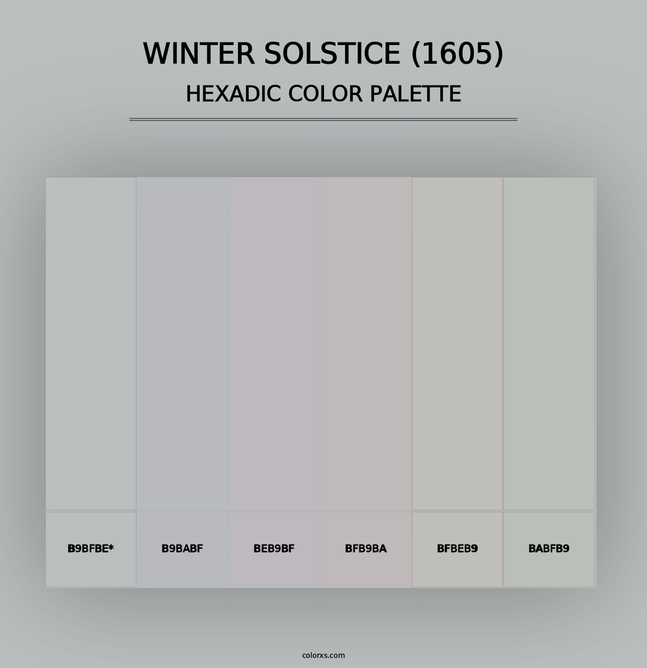 Winter Solstice (1605) - Hexadic Color Palette