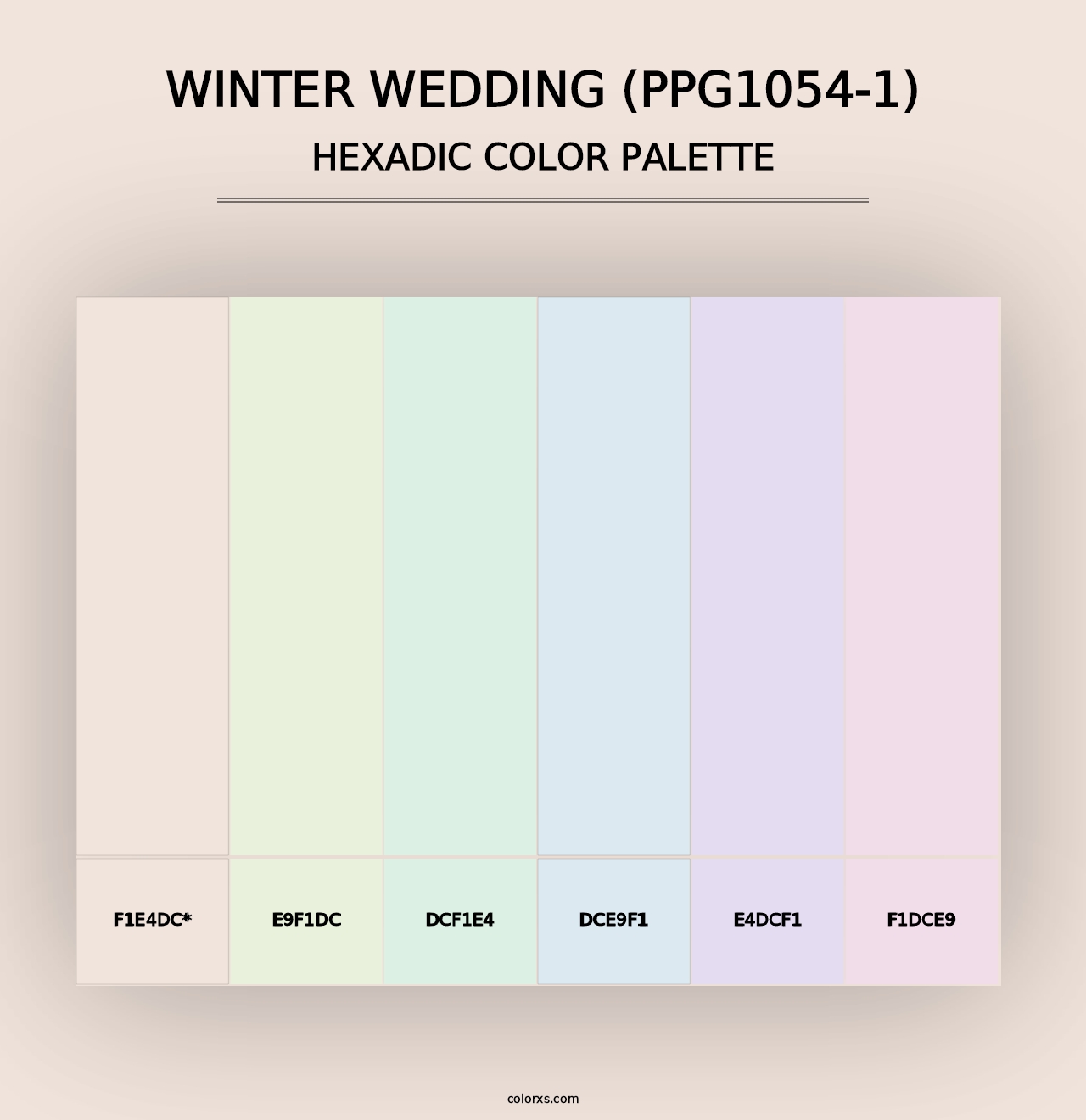 Winter Wedding (PPG1054-1) - Hexadic Color Palette