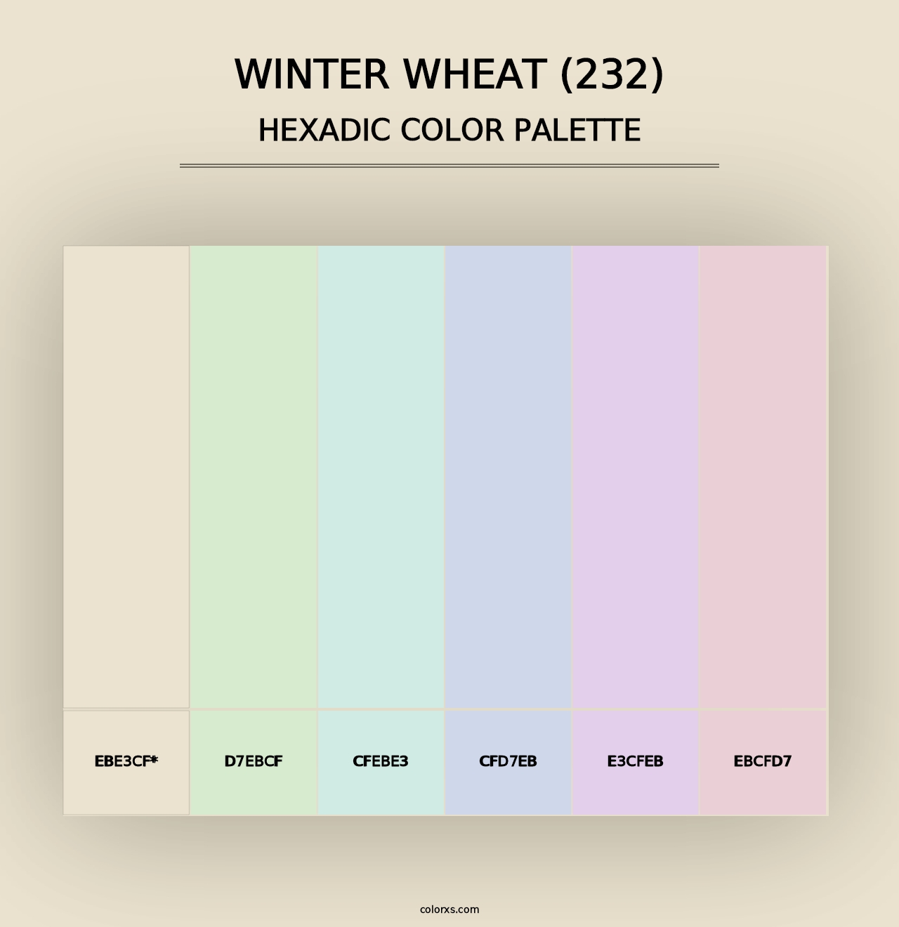 Winter Wheat (232) - Hexadic Color Palette