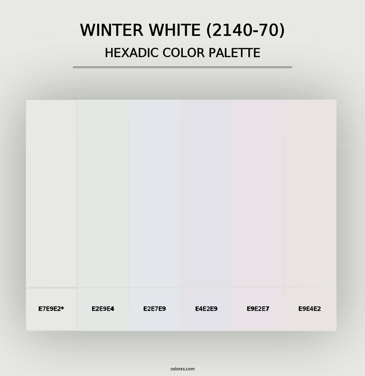 Winter White (2140-70) - Hexadic Color Palette