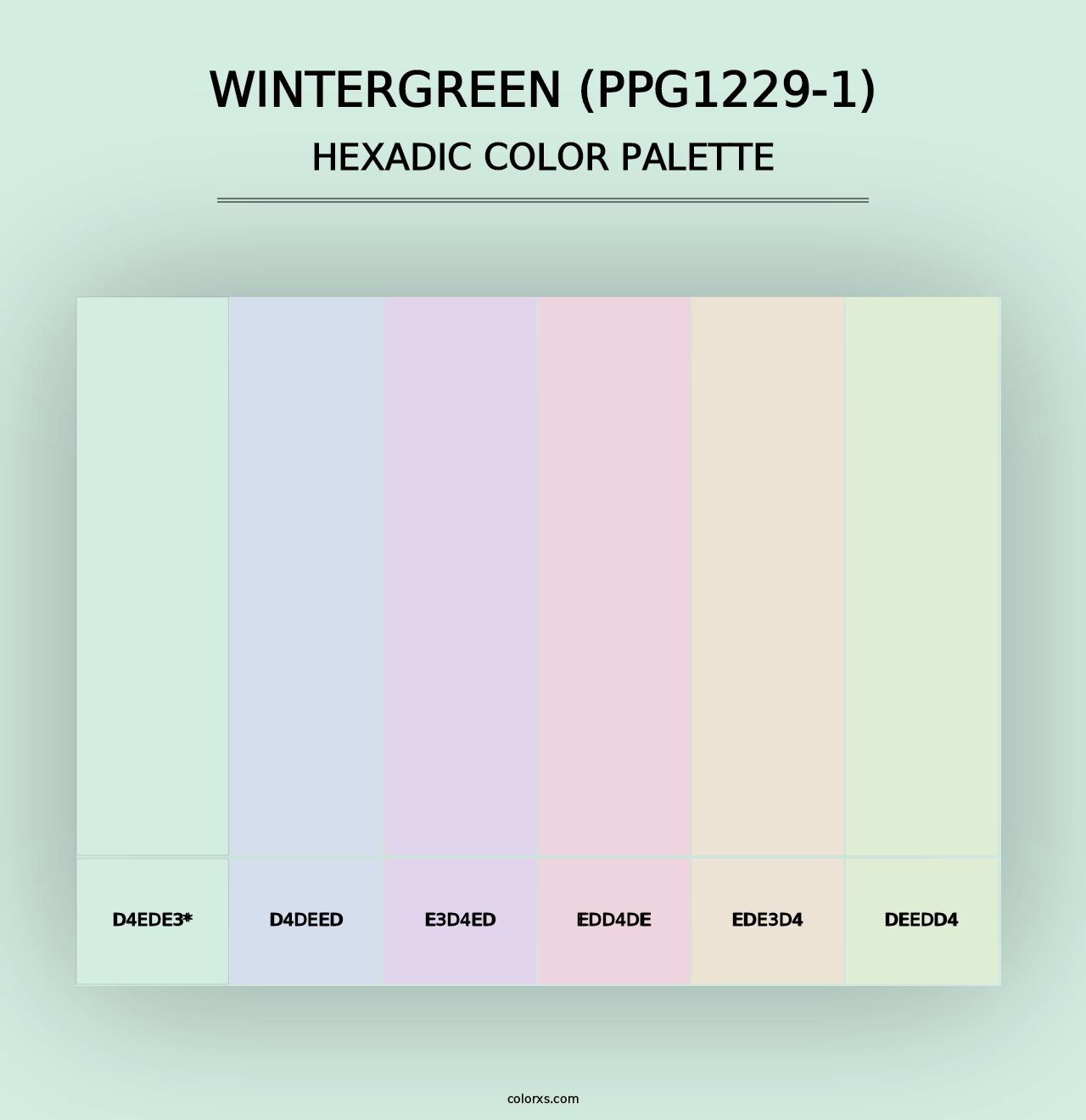 Wintergreen (PPG1229-1) - Hexadic Color Palette