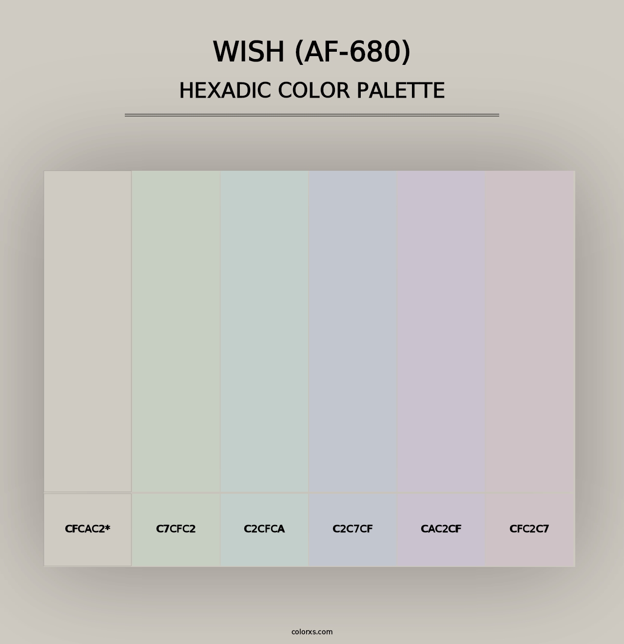 Wish (AF-680) - Hexadic Color Palette