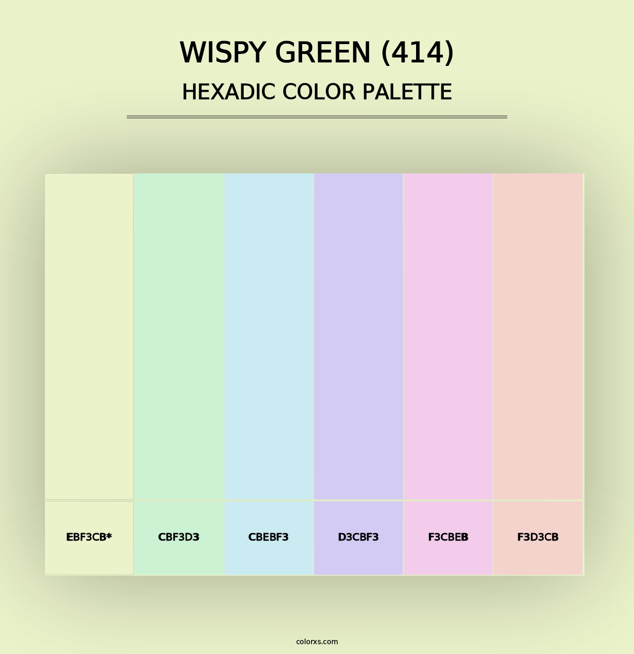 Wispy Green (414) - Hexadic Color Palette