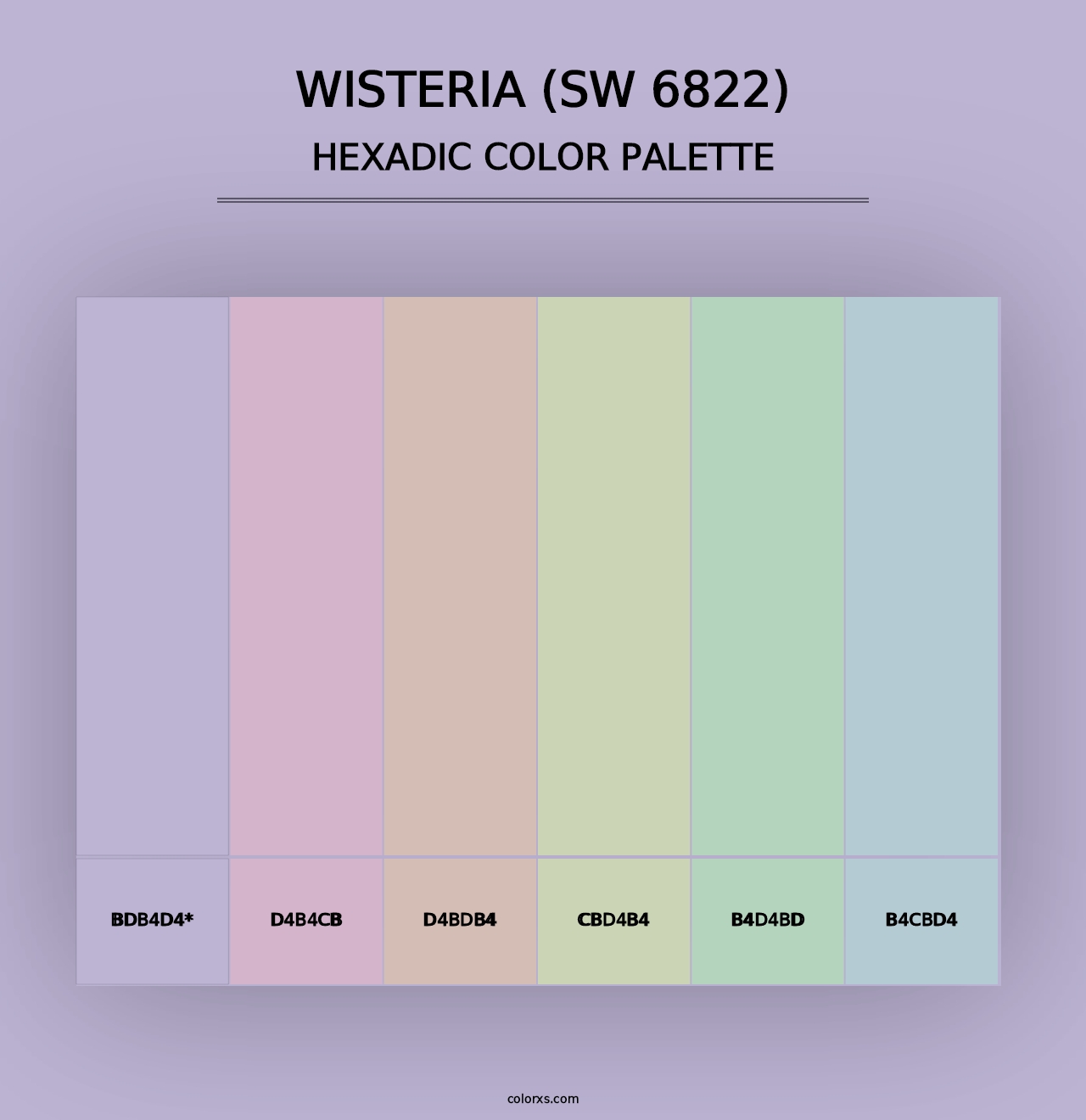 Wisteria (SW 6822) - Hexadic Color Palette