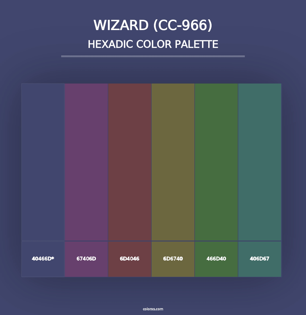 Wizard (CC-966) - Hexadic Color Palette