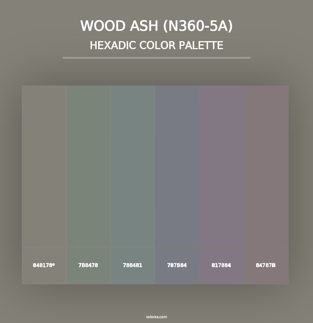 Wood Ash (N360-5A) - Hexadic Color Palette