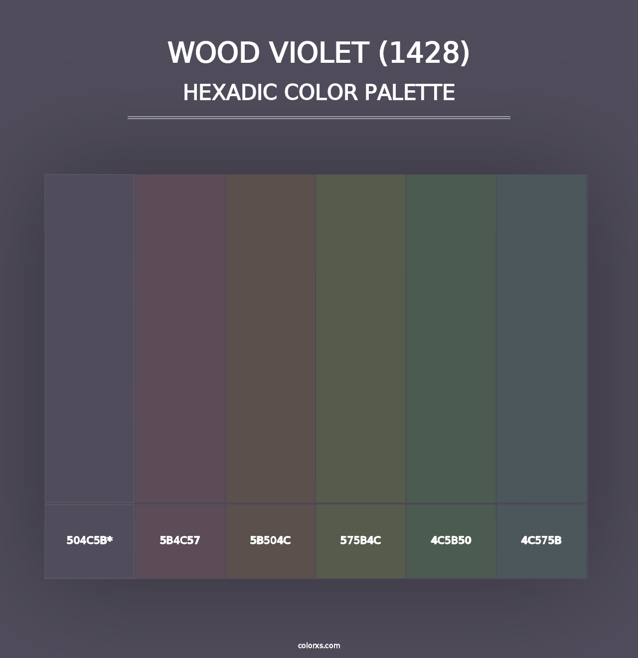 Wood Violet (1428) - Hexadic Color Palette