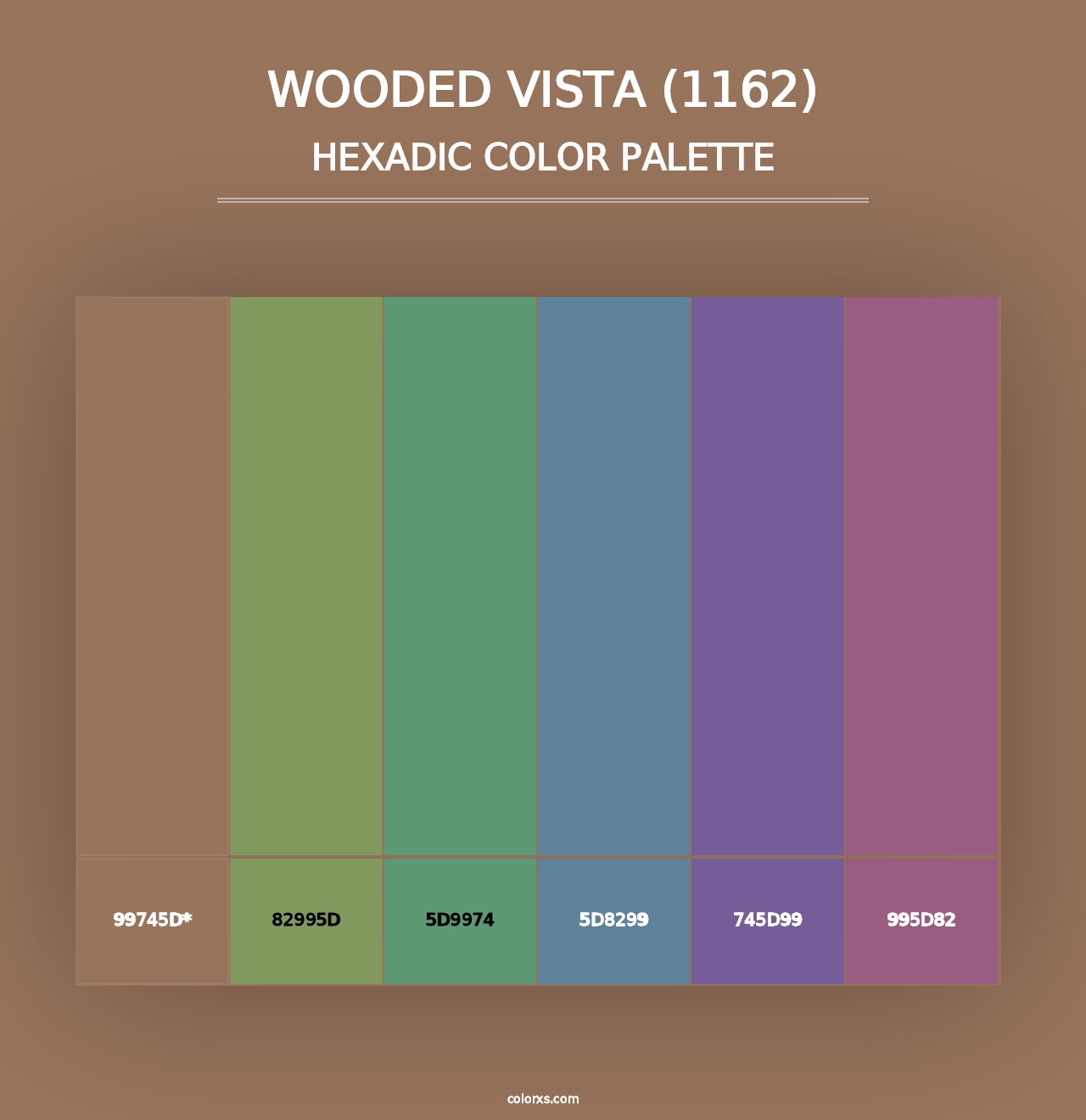 Wooded Vista (1162) - Hexadic Color Palette