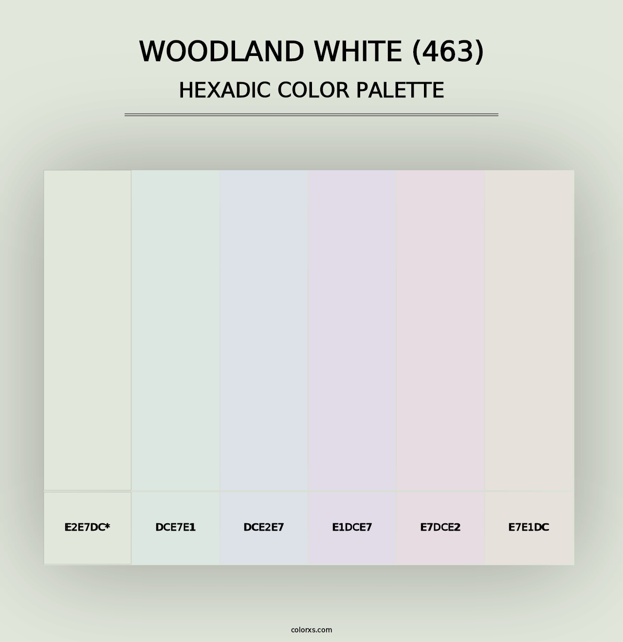 Woodland White (463) - Hexadic Color Palette