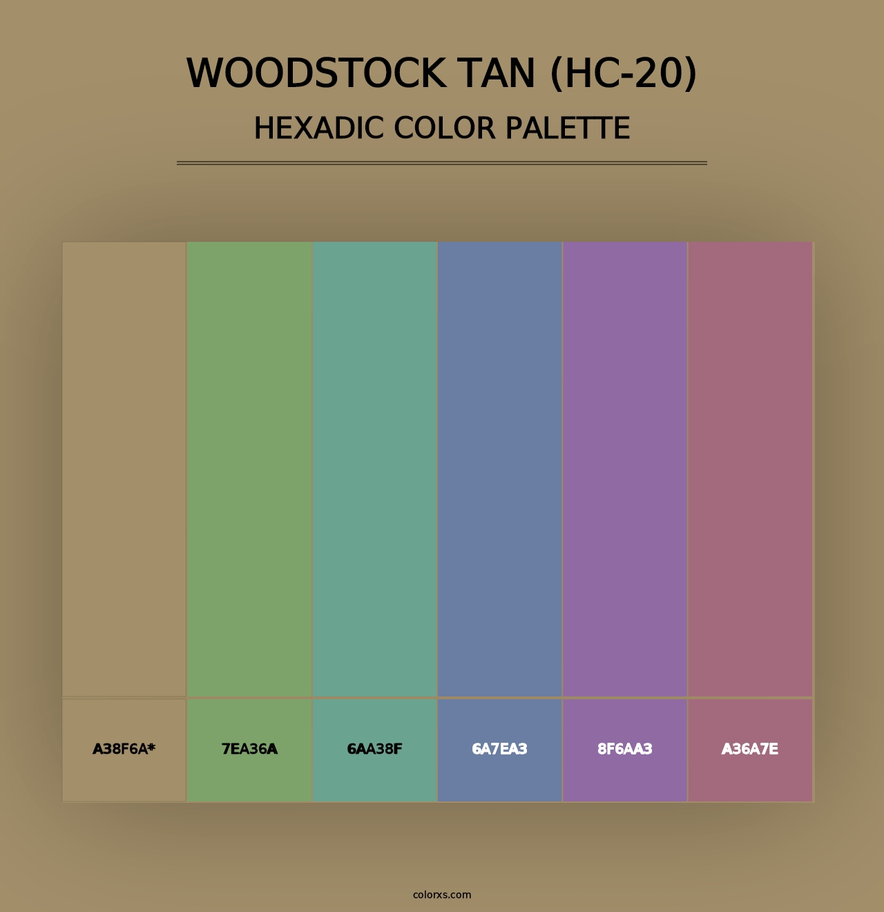 Woodstock Tan (HC-20) - Hexadic Color Palette