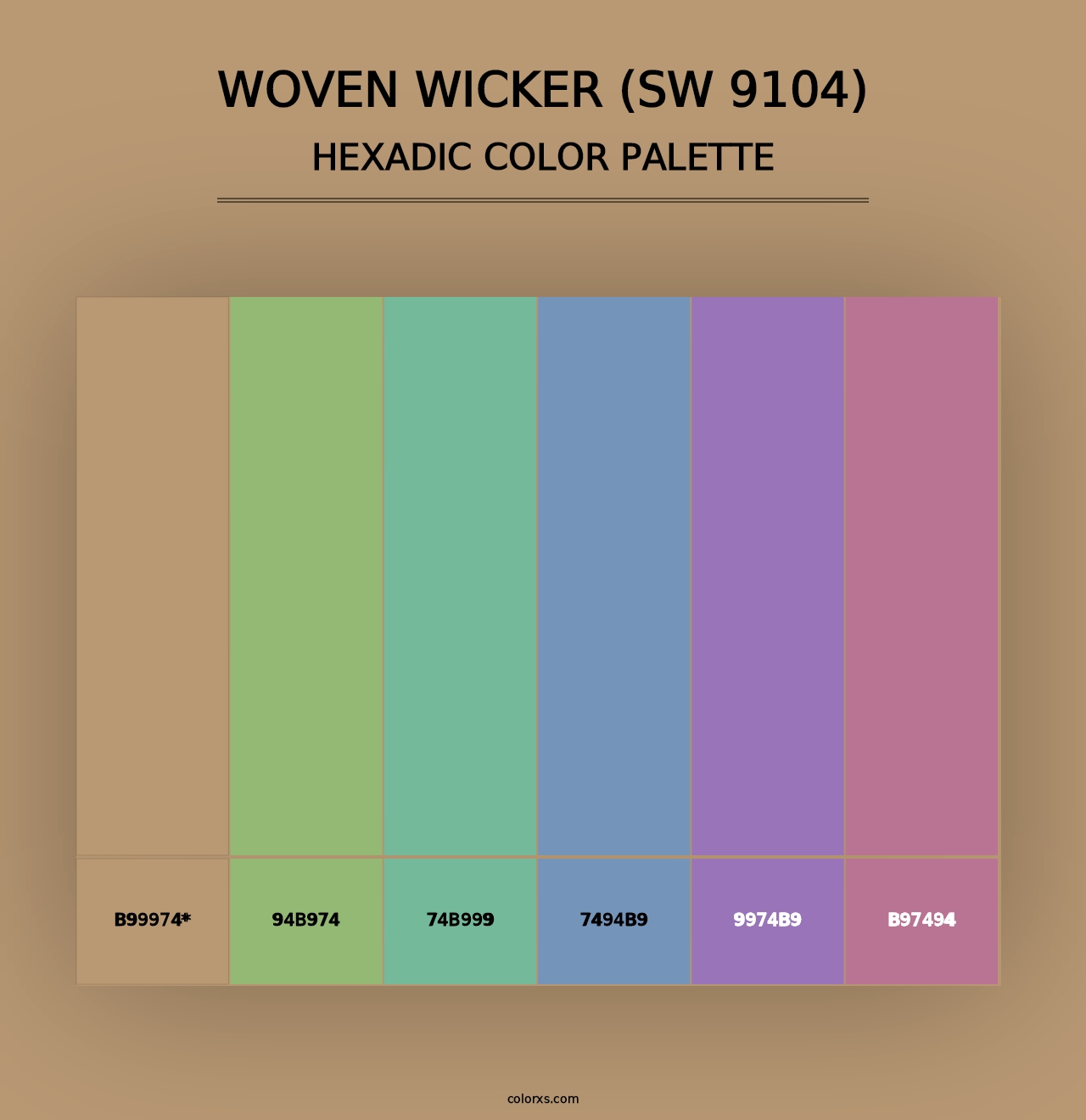 Woven Wicker (SW 9104) - Hexadic Color Palette