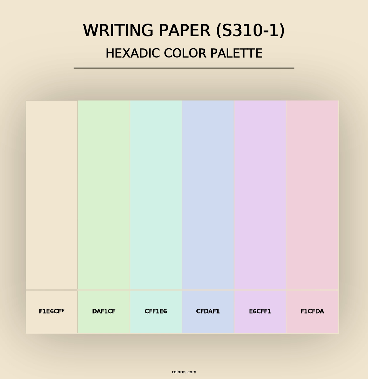 Writing Paper (S310-1) - Hexadic Color Palette