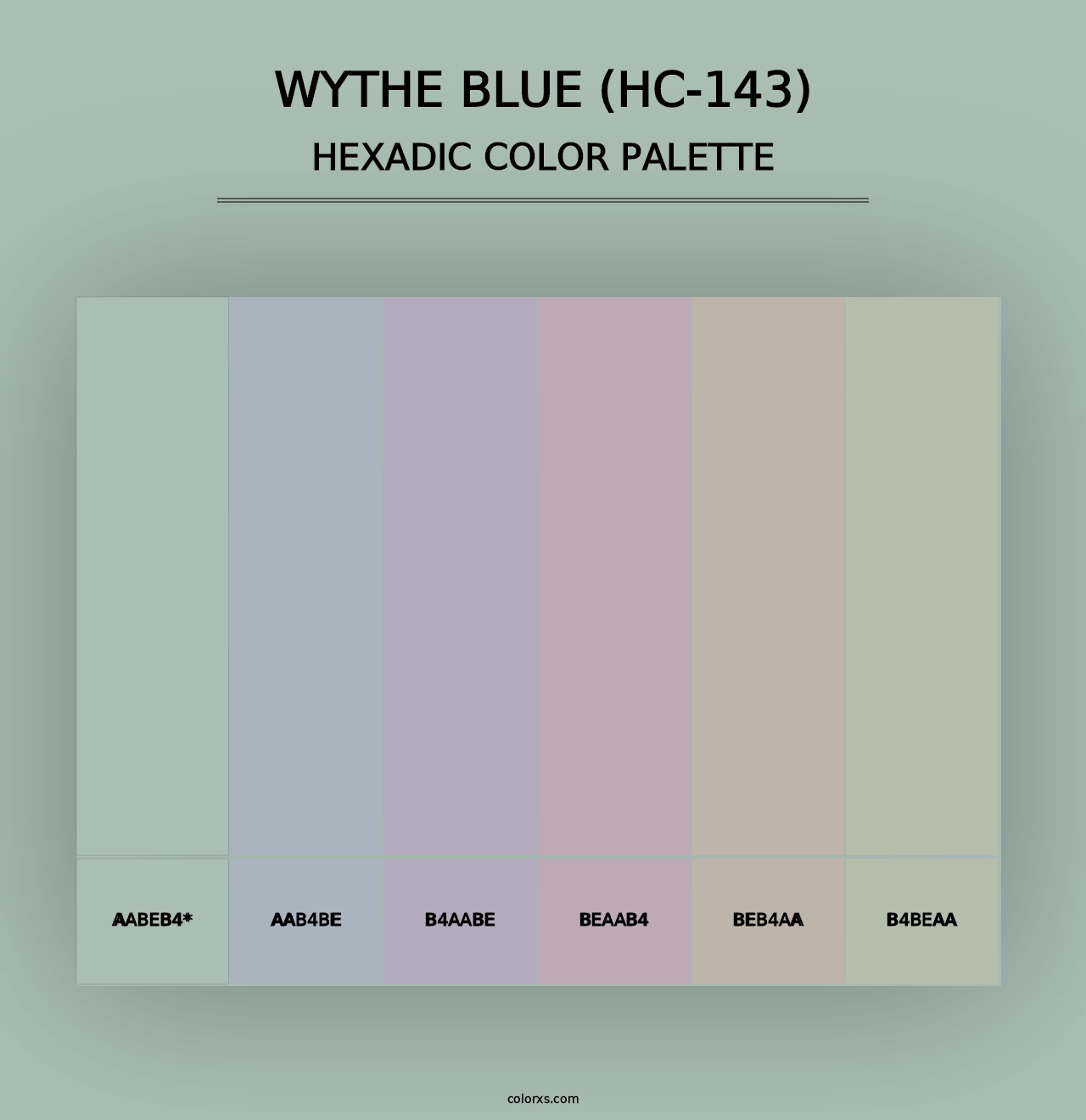 Wythe Blue (HC-143) - Hexadic Color Palette