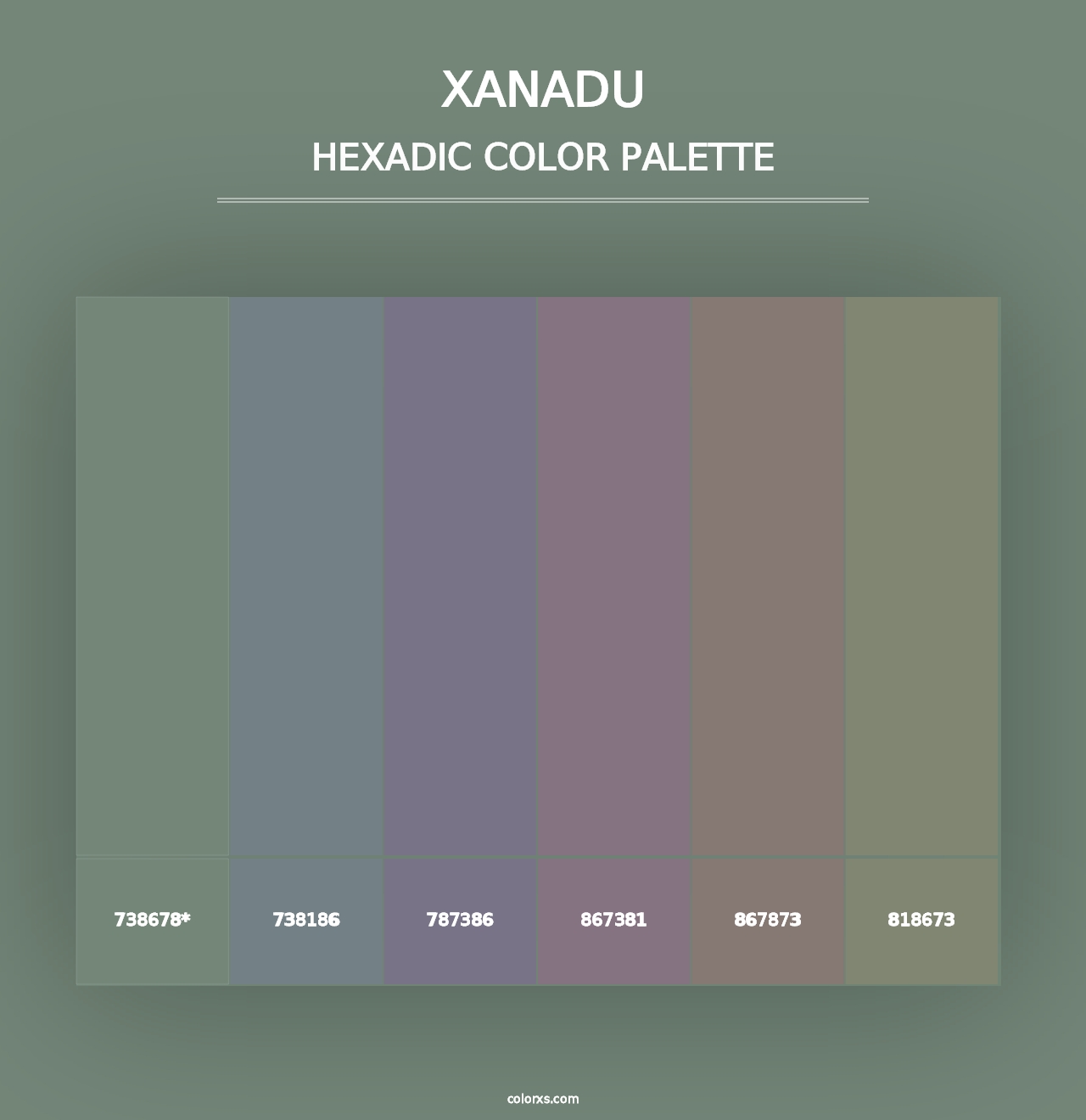 Xanadu - Hexadic Color Palette