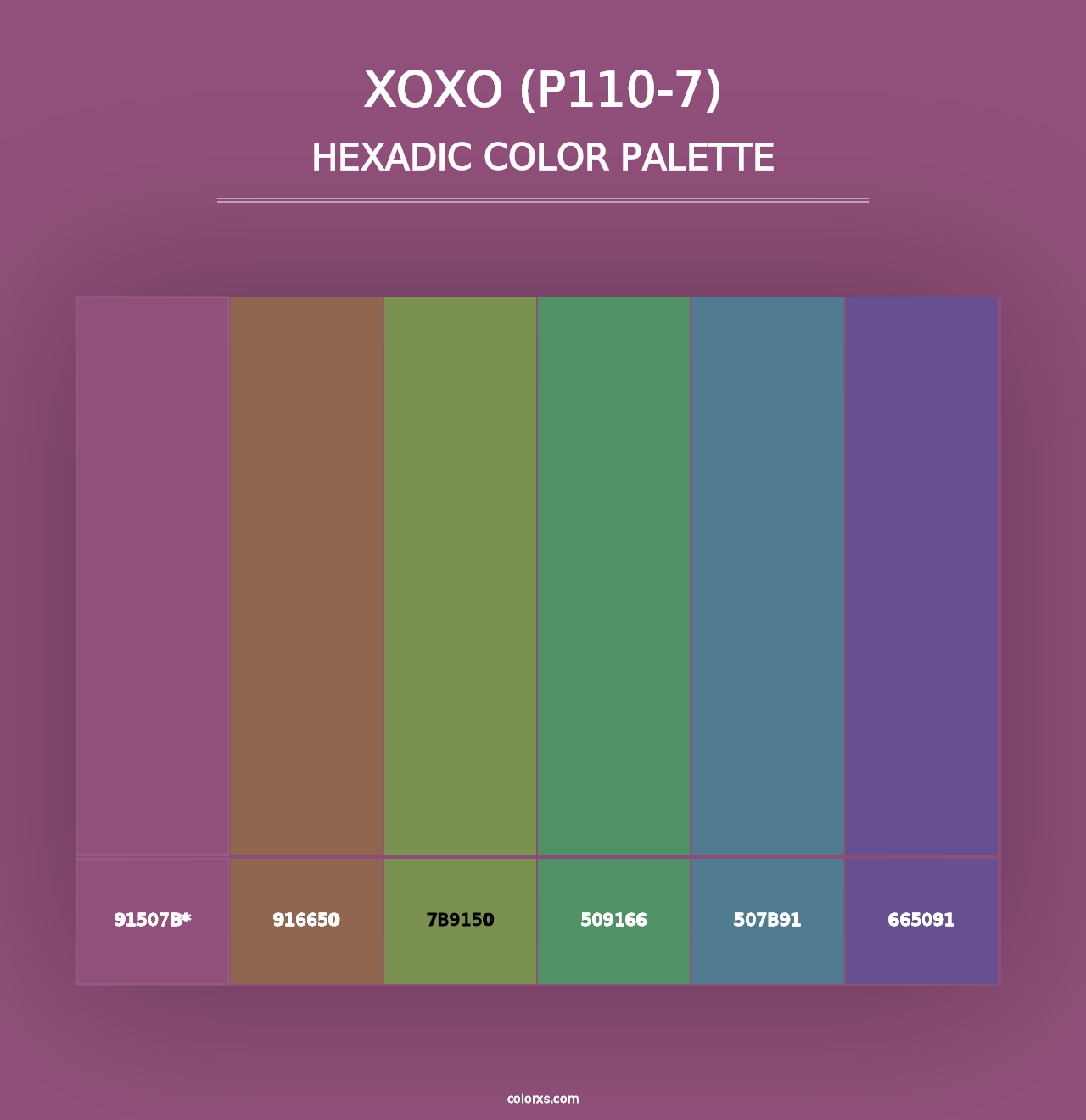 Xoxo (P110-7) - Hexadic Color Palette